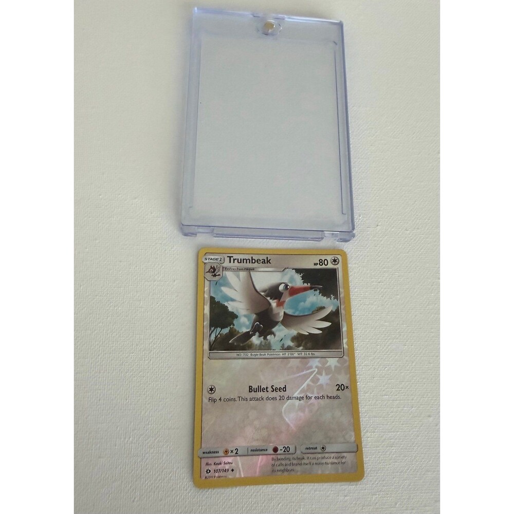 Pokémon Trumbeak Reverse Holo Card 107/149 In Magnetic One-Touch Display Case